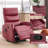 Heat Massage Manual Recliner Chair With Rocker And Swivel In Fabric For Living Room-1163254525