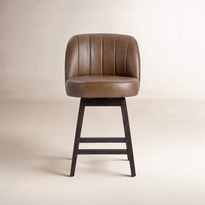 Della Upholstered Stool with Solid Wood Frame
