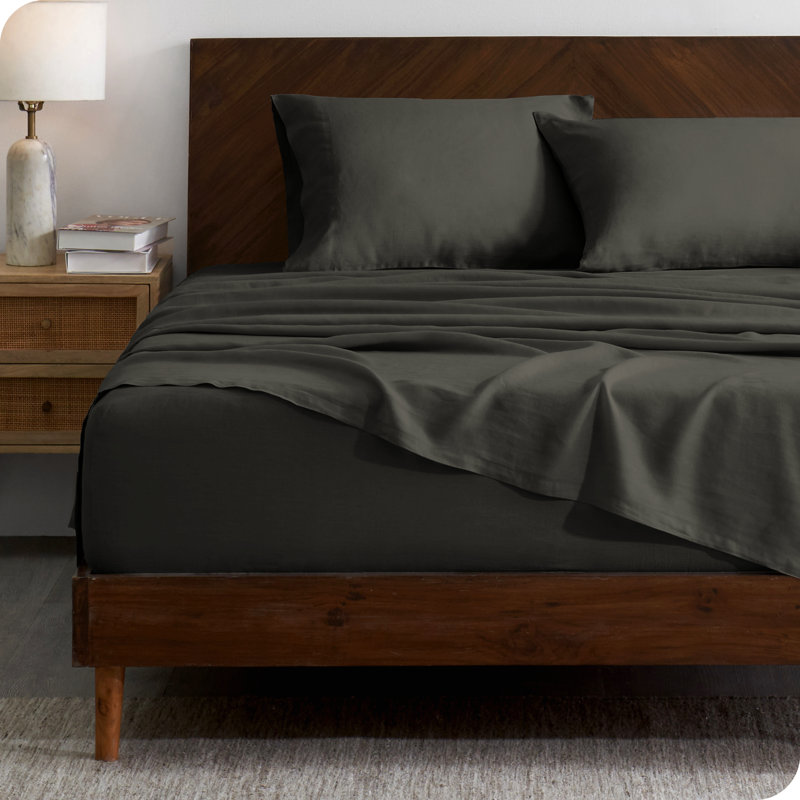Indigo Queen Organic Linen Sheet Set