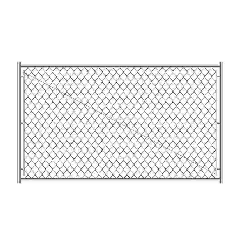 Ensemble de barrière de porte réglable à maillons de chaîne avec cadre de coin rond, ajustement à droite, H 3,8 pi