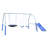 XDP Recreation SuperDisc PLUS Safe-Arch Backyard Swing Set, Metal, Silver & Blue