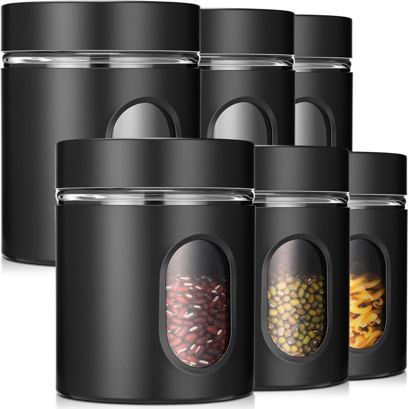 Ensemble de 6 contenants de cuisine en acier inoxydable 20 oz