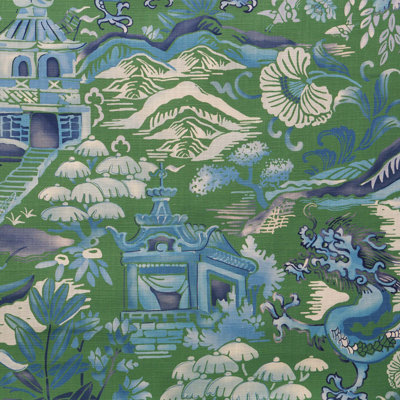 Gardens of Chinoise Fabric in Herbal Green