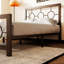 Lit plateforme vintage en métal Avren avec tête et pied de lit, design géométrique, sommier non requis-1063910018-1063910076