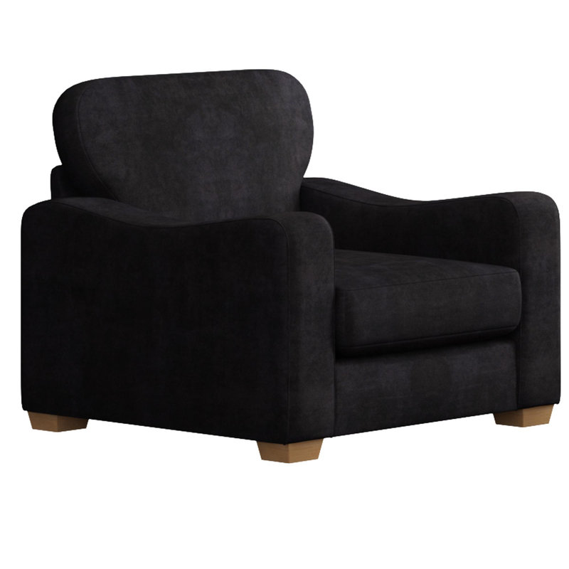 Upholstered Armchair, Charcoal