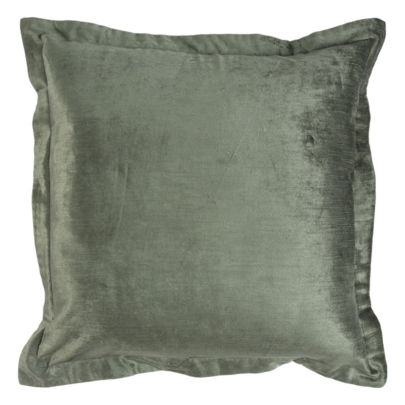 Myrtle Green Velvet 22-inch Square Throw Pillow