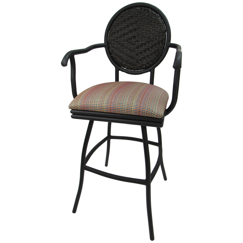 Tabouret pivotant et très grand Merriwood, Bande ensoleillée multiple, Très haute (assise de 35 po de hauteur)