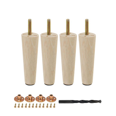 Base Unfinished Furniture Leg, Pack of 4