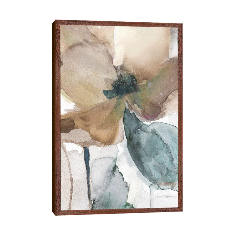 Poppy I by Carol Robinson - Painting on Canvas, 30.48 cm H x 45.72 cm W, Brown Framed