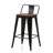 Solid Wood Counter Stool with Steel Frame-1853316987