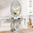 Mirrored Olive shape Console Table