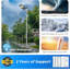 Réverbère solaire commercial 20000W avec batterie 40000Mah, 2288 Leds, étanche IP66, lumière du jour 7000K, grand angle de 320 ° pour les stationnements, les cours et les espaces extérieurs
