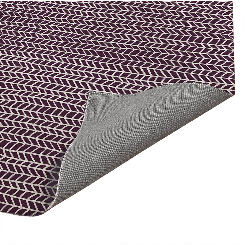 Tapis de cuisine Chevron Feather, Aubergine, Rectangle 5 pi x 7 pi