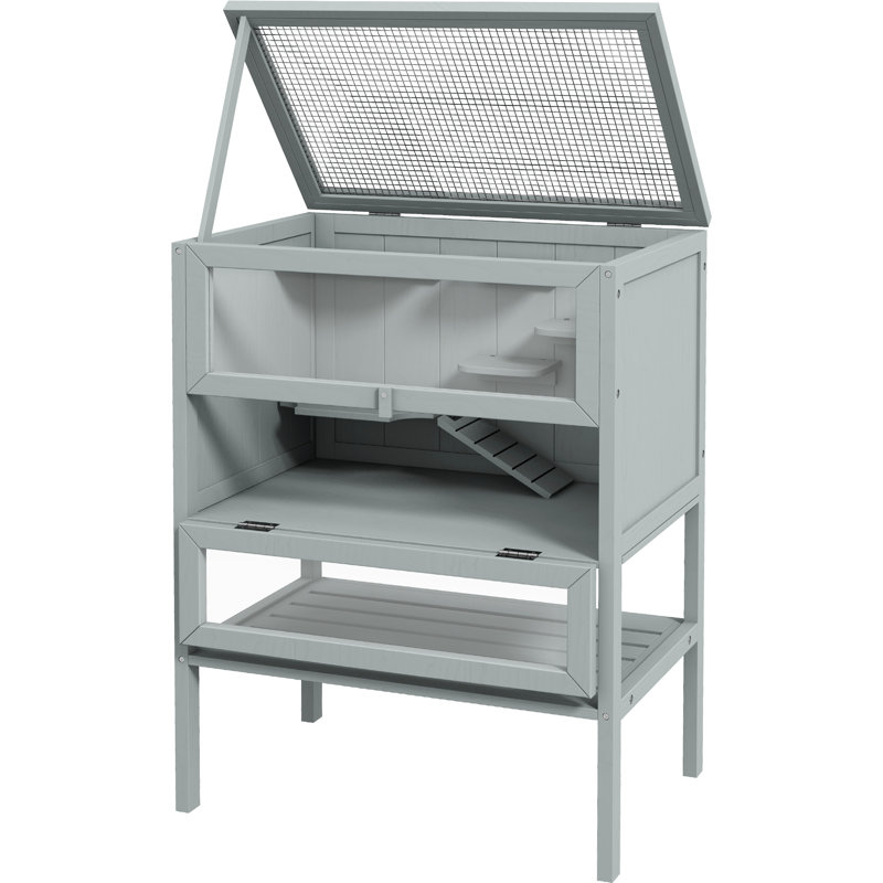 Cage en bois pour souris et gris - 3 avec rangement facile 3 hamster, offre un espace confortable pour les petits animaux de compagnie
