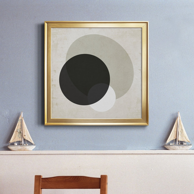 Moderniste Neutre IV - reproduction d'art sur toile, Doré, H 34,5 po x l 34,5 po x P 1,5 po
