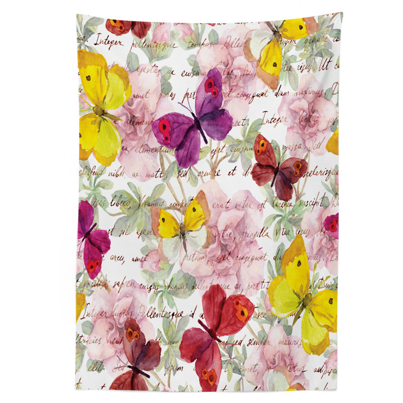 Butterflies Tablecloth, 90" L x 60" W