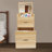 Makeup Vanity Table Set Vanity Desk Bedside Table Storage Cabinet With Mirror, 3 Drawers, Stool-1155531622