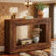 Console de 47 po en bois, canapé-lit long en bois étroit, console d'entrée de salon