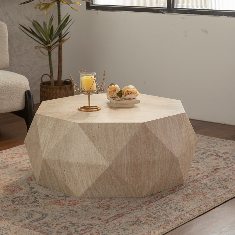 Table basse Tony avec plateau en bois de sapin, Bois naturel