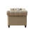 Transitional Tufted Loveseat with 2 Pillows in Beige