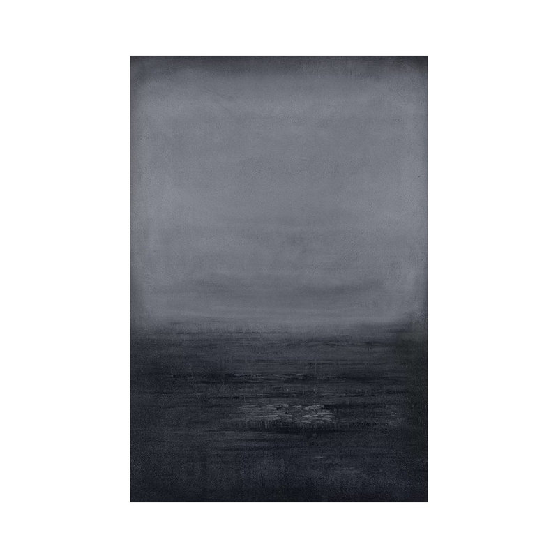Black/Charcoal Gradient by Radek Smach - Painting on Canvas, Wrapped Canvas, 30.48 cm H x 45.72 cm W