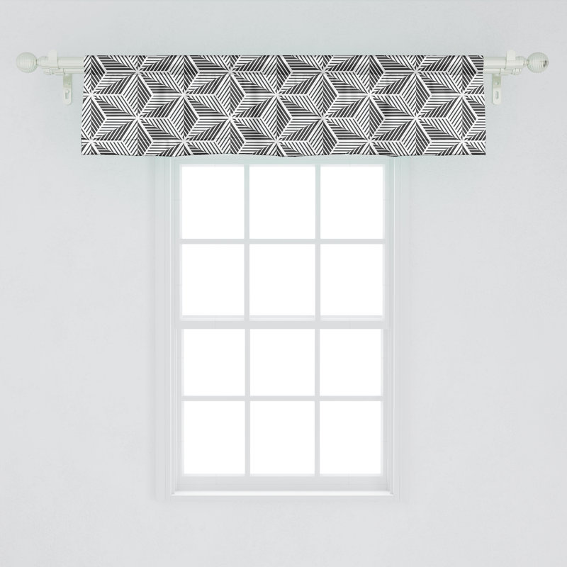 Ensemble de 2 cantonnières à motif triangulaire Ambesonne