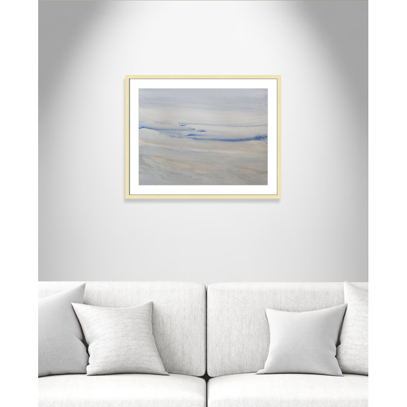 «Silent Direction Print» par S.H. Khân, L 29,5 po x H 23,5 po, Imprimé mat, Or mat