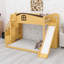 Lit superposé avec escalier de rangement intégré, glissade, garde-robe intégrée et tablettes-1602470104