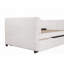 Twin Size Upholstered Daybed with Ergonomic Backrest &amp; Trundle, Beige - No Box Spring Needed, Strong Support-936509430