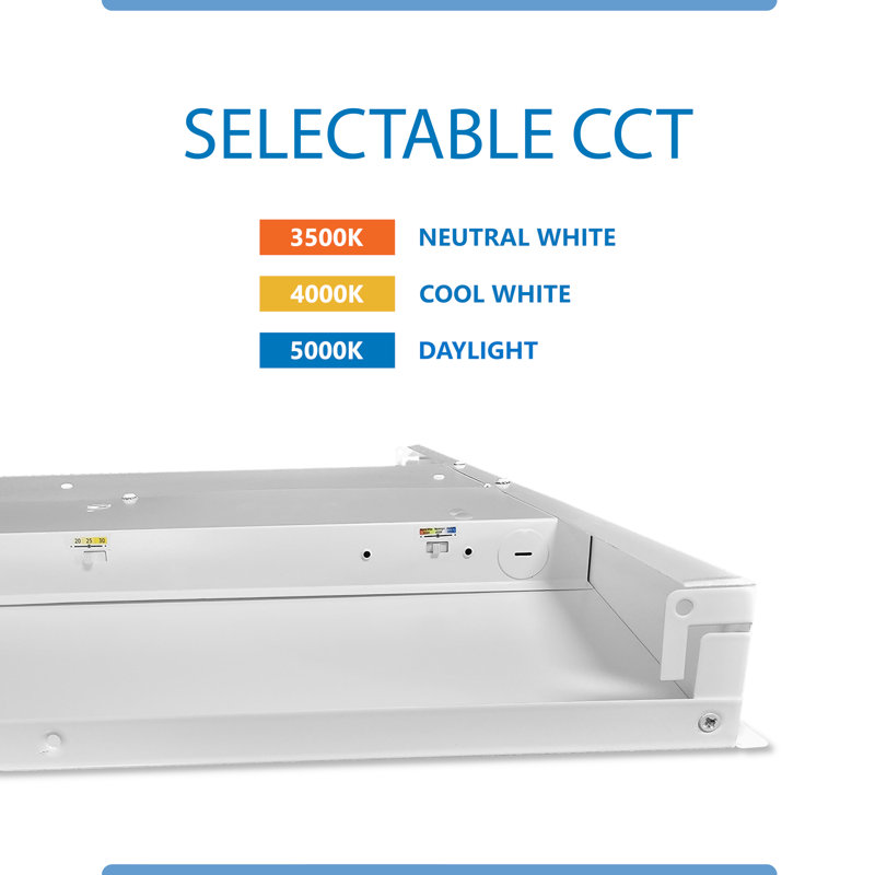 Dimmable Troffer Ceiling Light, 1.96" H x 47.80" W x 47.80" D