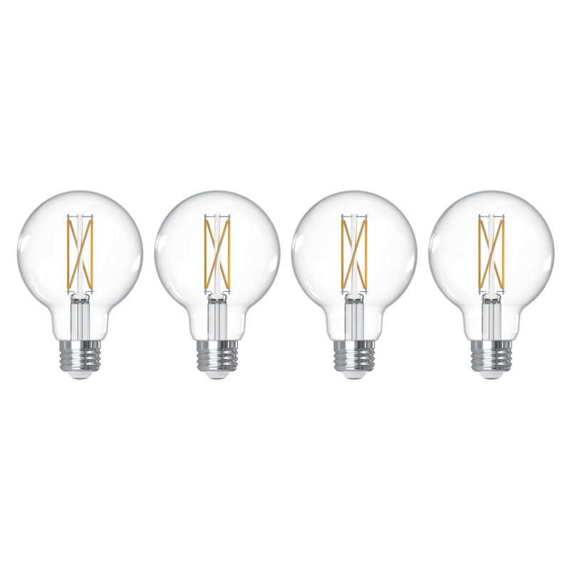 Ampoule DEL G25 7,6 watts à intensité variable Bulbrite avec finition transparente et culot moyen E26, 800 lumens