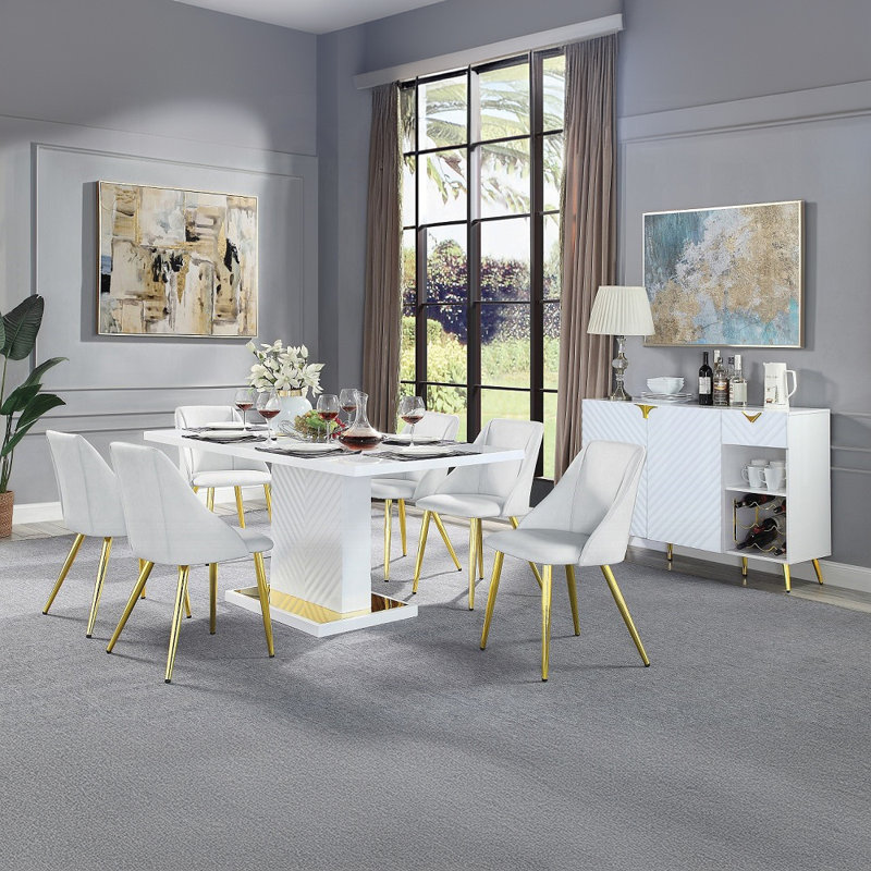 Gaines Dining Table W/Pedestal Base