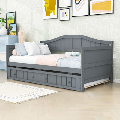 Lit de jour simple en bois avec couchette simple