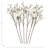 Plastic Tall Magnolia White Artificial Flower Stem Set