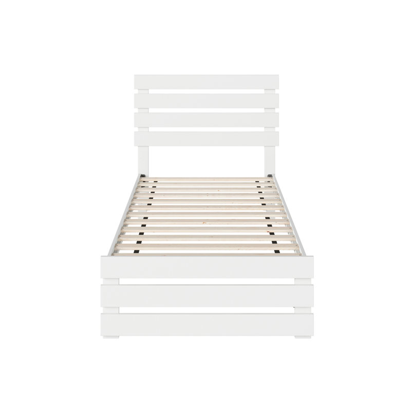 Jaqson Slat Bed, White, Twin