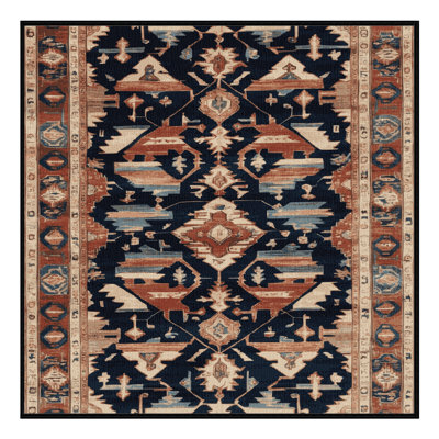 Machine Washable Persian Brown Area Rug