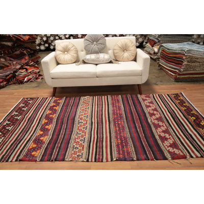 Vegetable Dye Kilim Turkish Area Rug 5x9