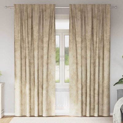 Curtain With Curtains 2 Pcs Velvet