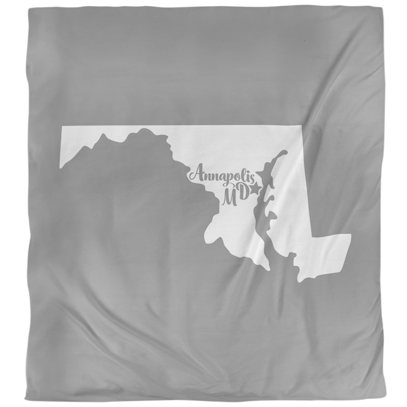 Housse de couette simple annapolis Maryland, Microfibre, Housse de couette pour grand lit, Gris