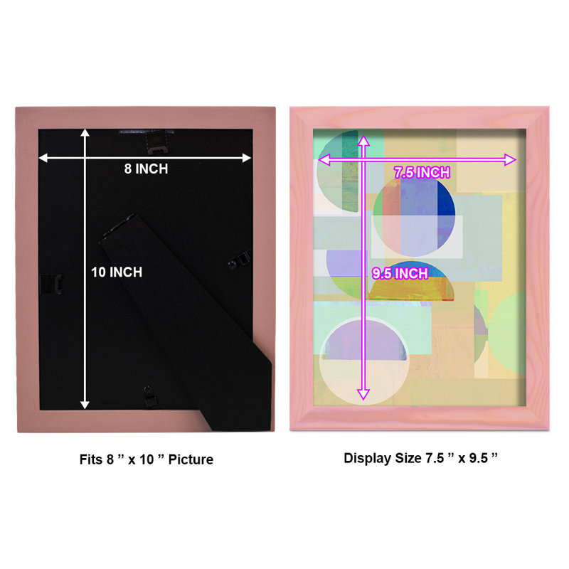 Frenk " Demi IV ", 11" H x 9" W x 1" D, Pink