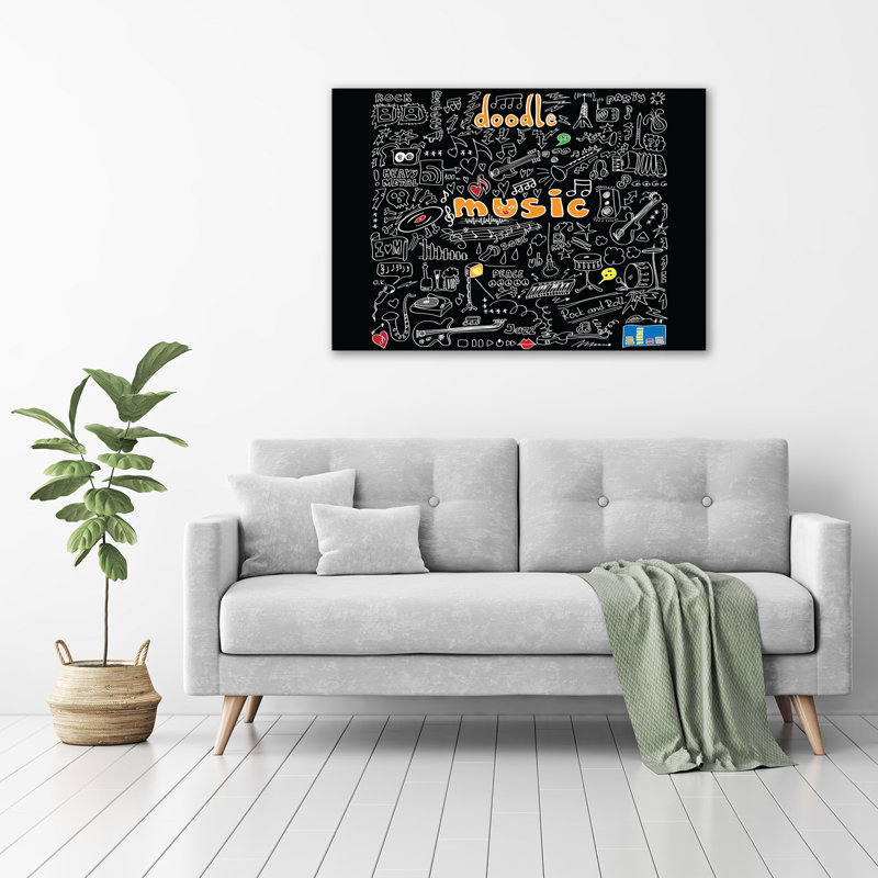 Musical Symbols - No Frame Print on Glass