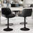 Modern Bar Stool Set Of 2, Adjustable  Upholstered Swivel Counter Stools, Counter Height Bar Stools With Back & Footrest For Kitchen Island-946084320