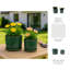 Élégante jardinière en céramique pour l'extérieur avec soucoupe et garniture à bulles-1253494357