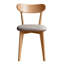 Chaise de salle à manger rembourrée en chêne massif avec housse amovible - ensemble de 4-831061093-831061092-835601408