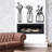 Decorative Metal Wall Accessory Set (3 Pieces), Black, Includes Sizes: 7.1 x 19.3 in, 7.9 x 17.3 in, 7.5 x 16.9 in | 100% Metal, Thickness: 0.06 in | No Mounting Required, Perfect for Modern Home Decor & Unique Accent Pieces