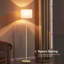 Élégante lampe sur pied à DEL dorée et blanche - Éclairage parfait pour les salons et les chambres-475067996-475067985