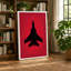 Jet Silhouette Minimalist 1 Piece Wrapped Canvas Wall Art-1851747917-1851747927