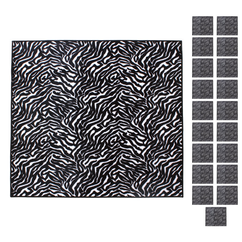 Ensemble de tapis en nylon touffeté Berenize, Carré 3 pi