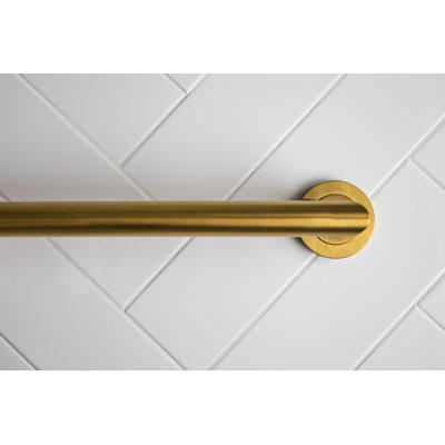 24" Wall-Mounted Summit Grab Bar - Polished Nickel, Premium Brass Construction, Installation Hardware Included