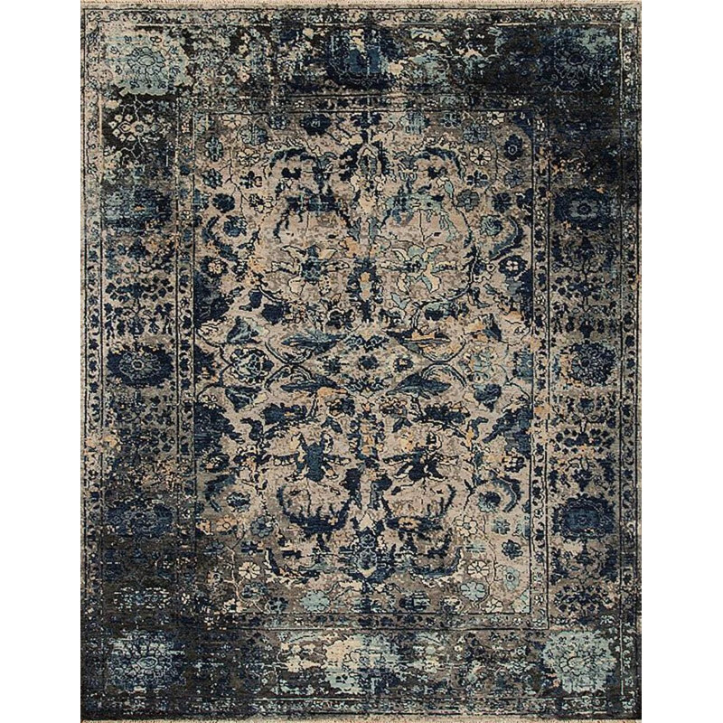 Shangri-La Hand Knotted Wool Indoor Rug, Rectangle 9' x 12'